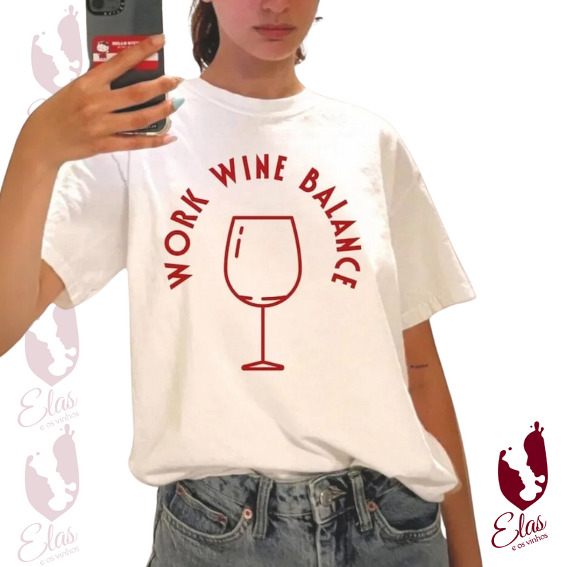 Camiseta Feminina De Estampa De Taças - WineBalance®