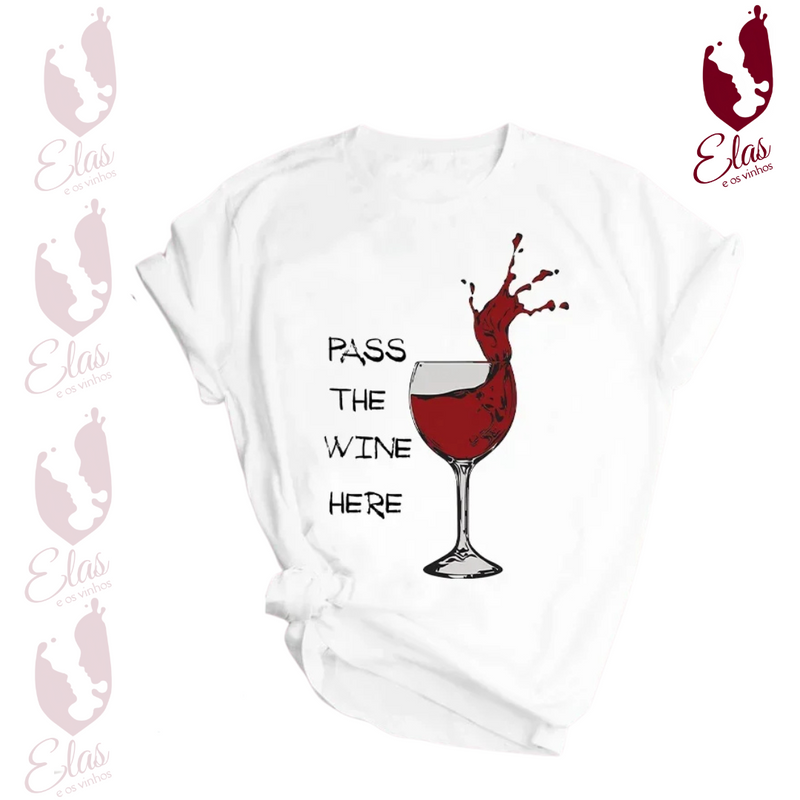 Camiseta Feminina De Estampa De Vinhos - WineLine