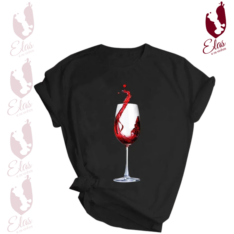 Camiseta Feminina De Estampa De Vinhos - WineLine