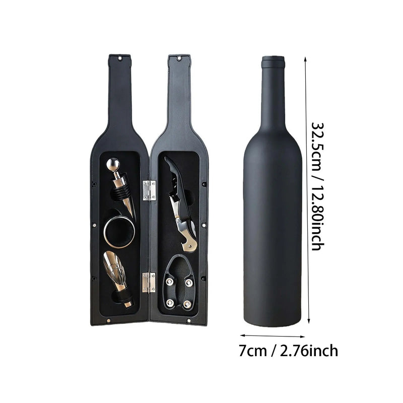 Conjunto De Abridor De Vinho Portátil De Aço Inoxidável