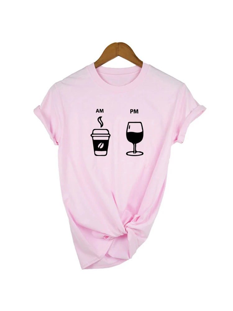 Camiseta Manga Curta Café & Vinho - LineWine