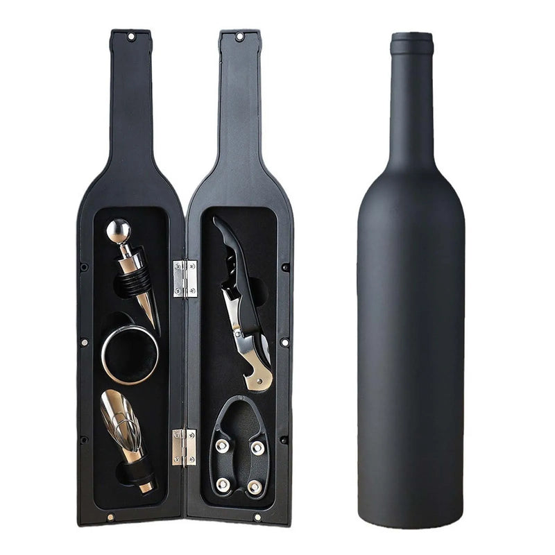 Conjunto De Abridor De Vinho Portátil De Aço Inoxidável