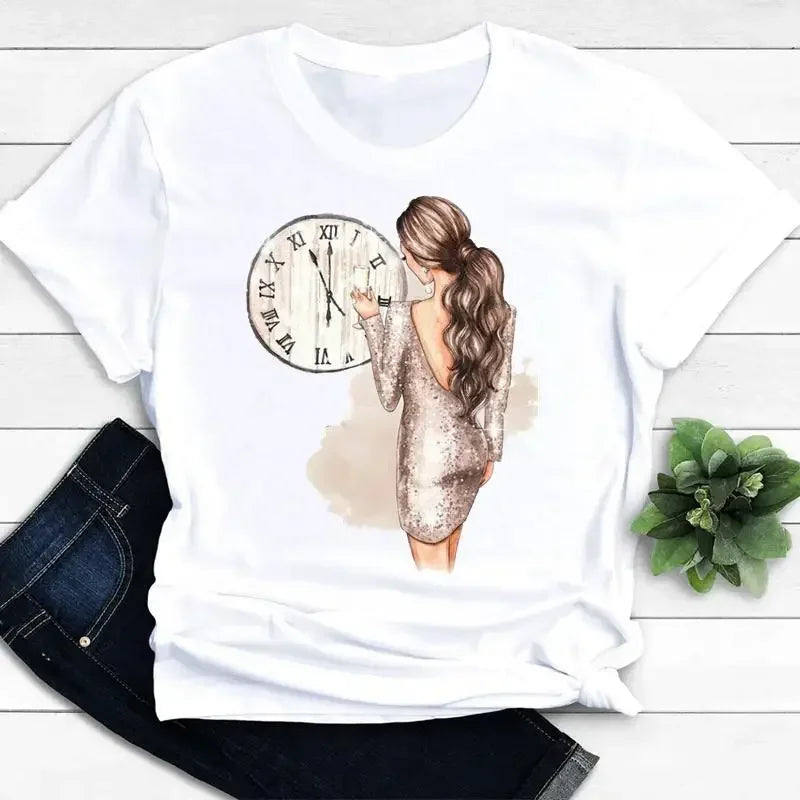 Camiseta Feminina Manga Curta Taças & Vinhos - LineWine