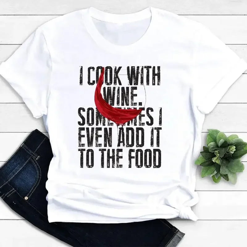 Camiseta Feminina Manga Curta Taças & Vinhos - LineWine