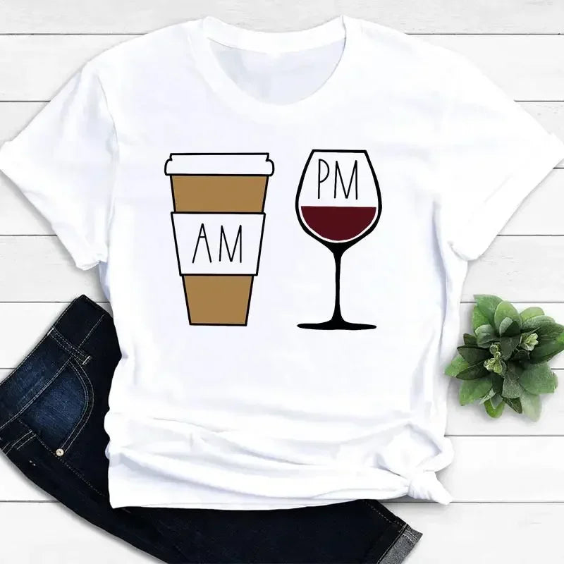 Camiseta Feminina Manga Curta Taças & Vinhos - LineWine