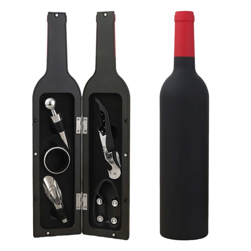 Conjunto De Abridor De Vinho Portátil De Aço Inoxidável